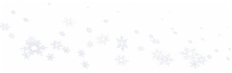 Snowflake png overlay with delicate white patterns, creating a winter atmosphere for design...