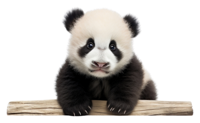 PNG Panda cub wildlife animal mammal.