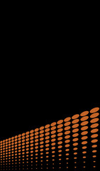 Schwarzer Hintergrund Banner mit orangen gradient Punkten