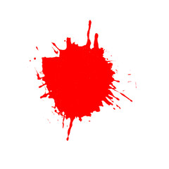 Button Vorlage: Roter Klecks als Farbfleck