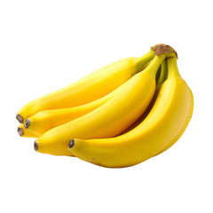 Fresh bunch of barely ripe yellow bananas ready for eating and healthy snack