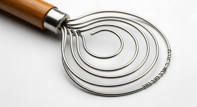 Modern Danish Dough Whisk & Wood Handle
