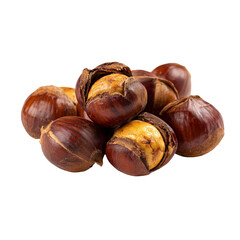 Obraz premium Delicious peeled roasted chestnuts warm and inviting a nutty snack