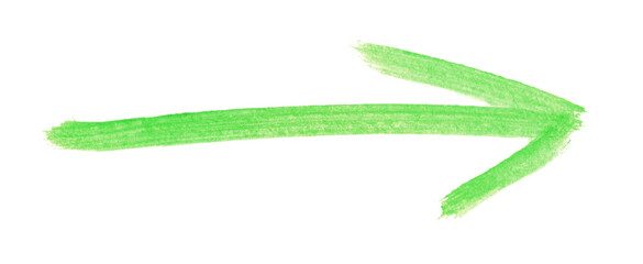 Pfeil nach rechts in grün - Pinselzeichnung