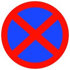 Obraz premium No Parking and No Stopping Traffic Sign