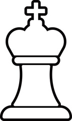 チェス駒キングのアイコン　モノトーン