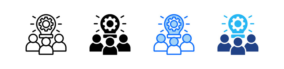 Workplace Culture Icon Set Multiple Style Collection