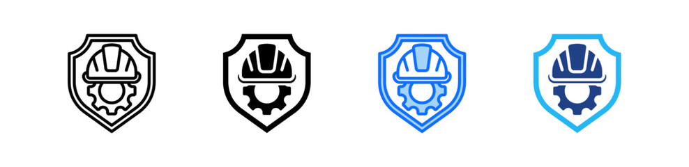 Workplace Safety Icon Set Multiple Style Collection