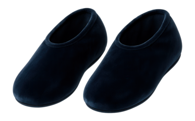 Elegant velvet shoe covers with a soft interior, perfect for formal dining settings.