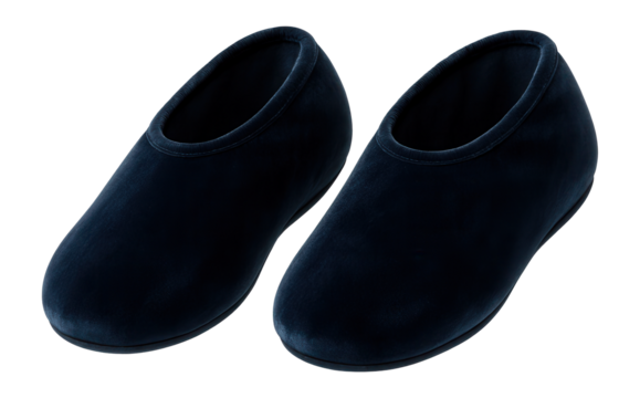 Elegant velvet shoe covers with a soft interior, perfect for formal dining settings.