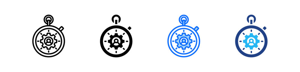 Obraz premium Workload Management Icon Set Multiple Style Collection