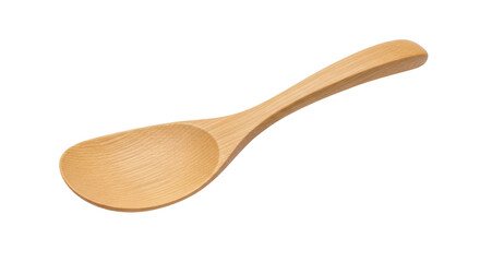 Isolated wooden spoon, cooking utensil. Natural, rustic style. Perfect for kitchenware ads