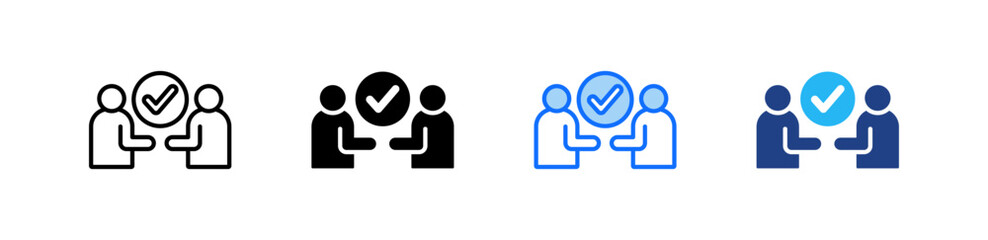 Staff Support Icon Set Multiple Style Collection