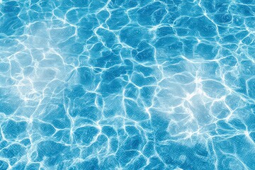 Abstract Blue Water Surface With Bright Light Reflections