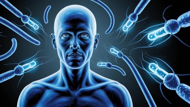 FUTURISTIC MINI NANOBOTS WORKING INSIDE HUMAN BODY &ndash; ADVANCED MEDICAL NANOTECHNOLOGY ANIMATION FOR HEALTHCARE AND WELLBEING