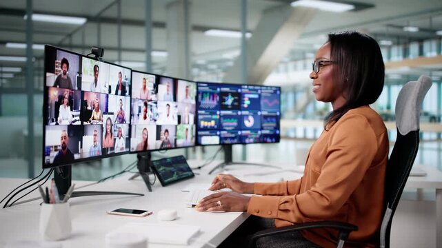 Virtual Conference With Woman