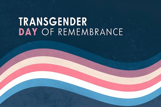 Transgender Day of Remembrance: Colorful Wave Design Symbolizing Awareness, Memorial, and Equality

