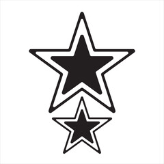 Obraz premium black and white star