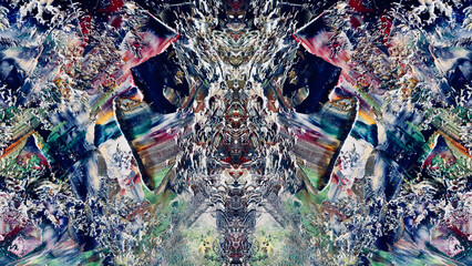 Abstract art background . Hand painting artwork on canvas .