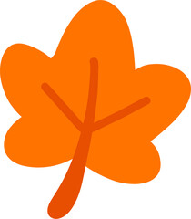 Orange Maple Leaf Illustration