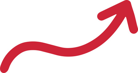 Curved Trend Arrow Illustration