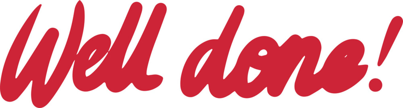 Well Done Text Illustration
