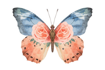 Butterfly & Roses Clipart Bundle