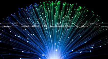Fiber optic network with data visualization