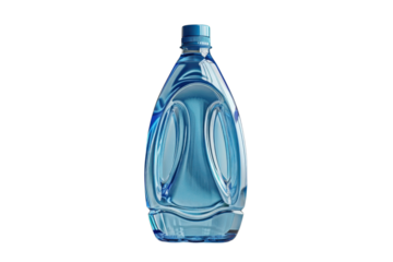 Blue water bottle showcases hydration and healthy lifestyle choices for athletes on transparent background