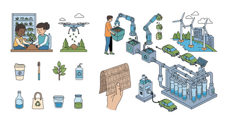Sustainable Technology Eco-Friendly Innovations for a Green Future - Renewable Energy and Recycling