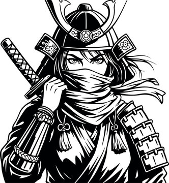 Biglietto Di Auguri Samurai Giapponese - Cartolina Di Compleanno 145x145mm Con Busta Di Lusso
