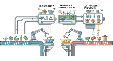 Sustainable Production Process Closed Loop Systems & Renewable Energy Integration
