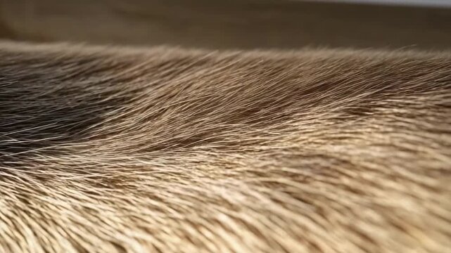 Close-up of brown-tan animal fur with individual hairs visible.