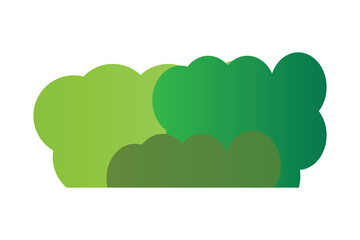 bush icon flat style. abstract bush icon.