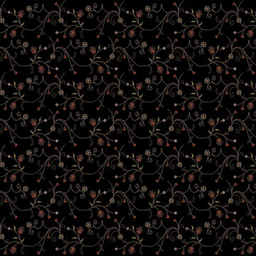 All over asian embroidery pattern design for digital and textile print on fabric