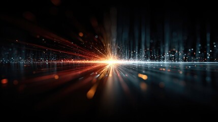 Dynamic abstract energy streams with vibrant light trails for innovative technology concepts and high-speed data transfer visualizations, perfect for modern digital designs