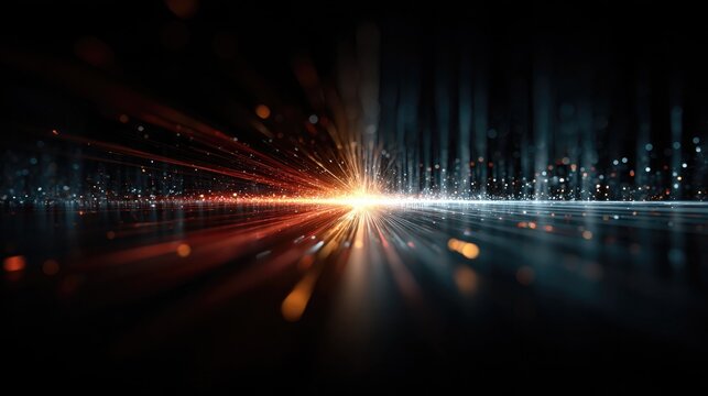 Dynamic abstract energy streams with vibrant light trails for innovative technology concepts and high-speed data transfer visualizations, perfect for modern digital designs - Powered by Adobe