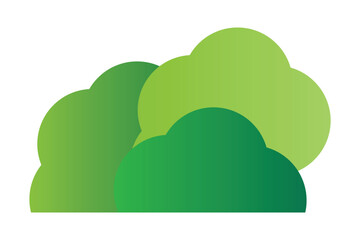 bush icon flat style. abstract bush icon.