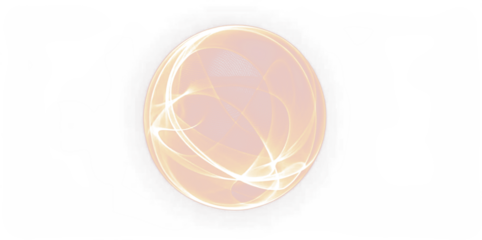 Abstract circular PNG overlay featuring soft glowing light trails and gentle curves, creating a dreamy atmosphere for creative design projects and visual storytelling