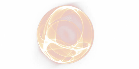 Abstract circular light overlay with soft glowing lines creating a dynamic visual effect, ideal for creative projects and digital backgrounds with copy space