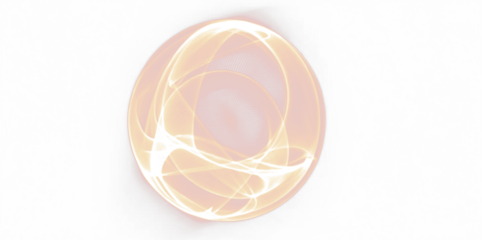 Abstract circular light overlay with soft glowing lines creating a dynamic visual effect, ideal for creative projects and digital backgrounds with copy space