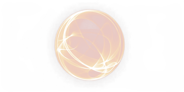 Abstract circular PNG overlay featuring soft glowing light trails and gentle curves, creating a dreamy atmosphere for creative design projects and visual storytelling