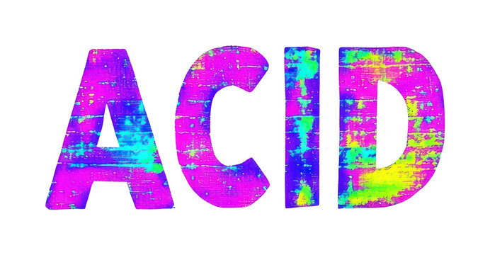 PNG Text art psychedelic typography.