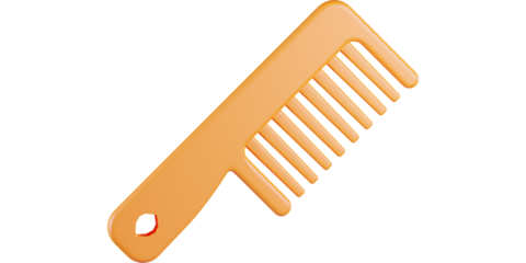 comb, hair comb, grooming tool, plastic comb, orange comb, hair styling, hair care, beauty accessory, barbershop tool, hairstyling item, simple comb, clean grooming, personal hygiene, hairbrush altern