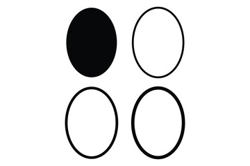 set of egg icon, flat style egg icon on white background.