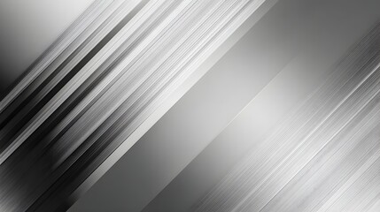 Obraz premium Abstract metallic gray background with diagonal light lines and gradient shades