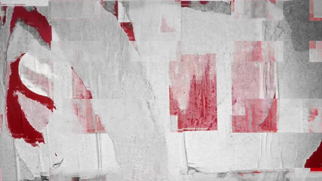 Abstract torn paper glitch animation loop