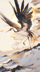 China-Chic Wind Animal Crane