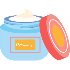 Cosmetic cream jar container vector isolated icon