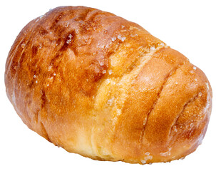 Salt bread isolate on white background with clipping path. Freshly baked Japanese-style delicious bakery concept on white background,PNG File.